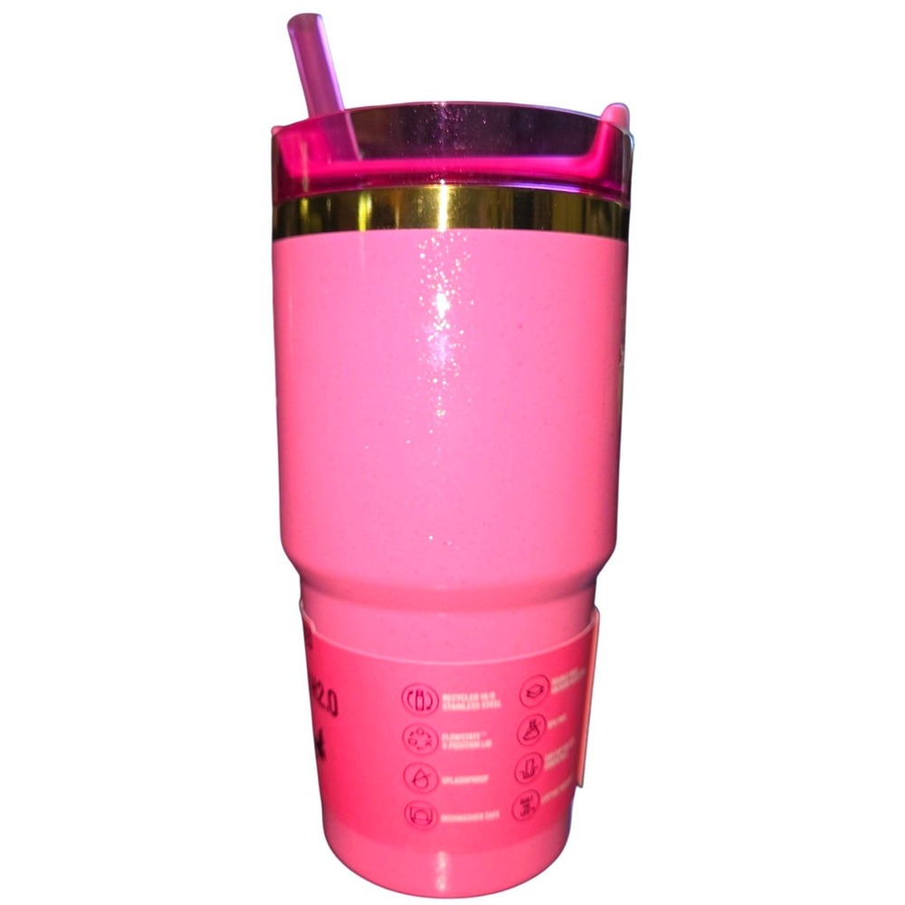 Stanley x Wicked Quencher H2.0 FlowState 20oz Tumbler Glinda Pink Limited Ed. - Picture 3 of 6